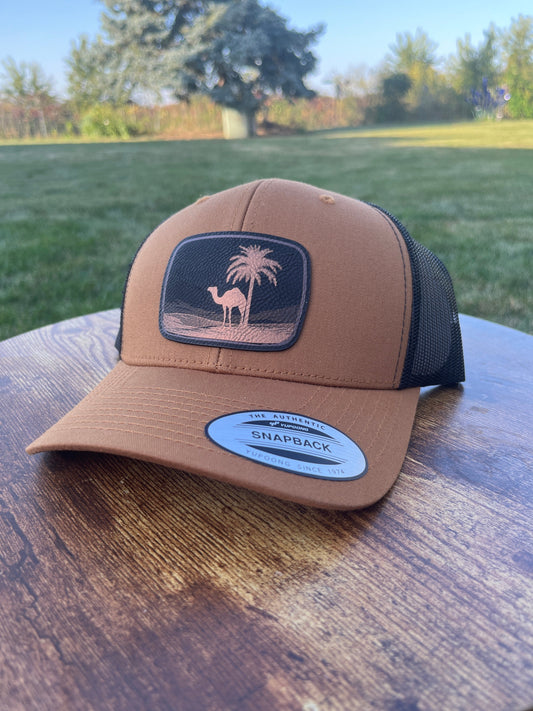 Trucker Hat: Off Kesh Cap in Brown